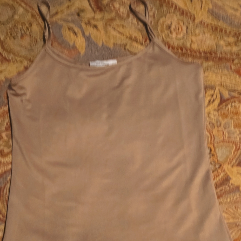 Women's Spaghetti Strap Silky Gold/Tan Camisol.